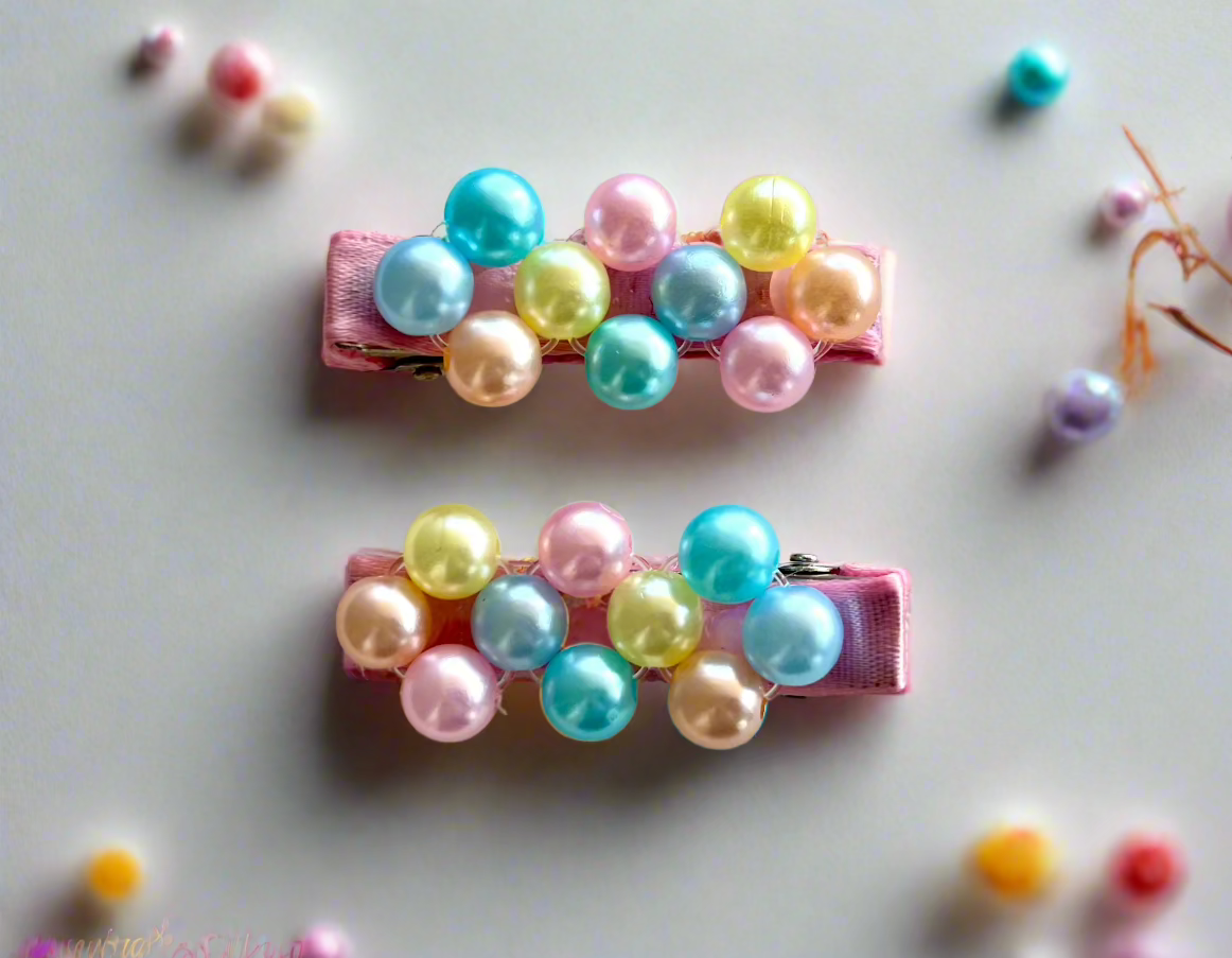 Handmade Beaded Hair Clips