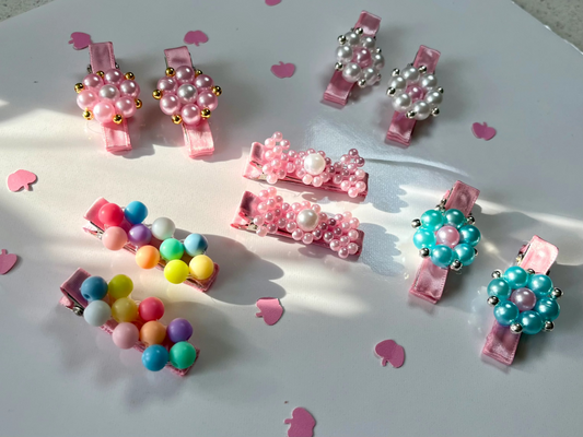 Handmade Beaded Hair Clips